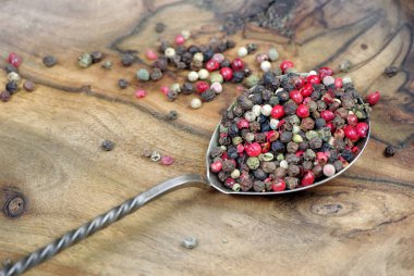 kaşık biber karışımı. yakın çekim.