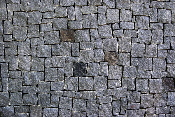 石墙纹理背景 灰色花岗岩砌块墙 — 图库照片