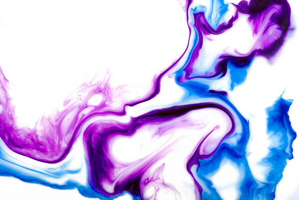 Blue and purple abstract pattern. Blue and purple stains. Abstract paint texture.