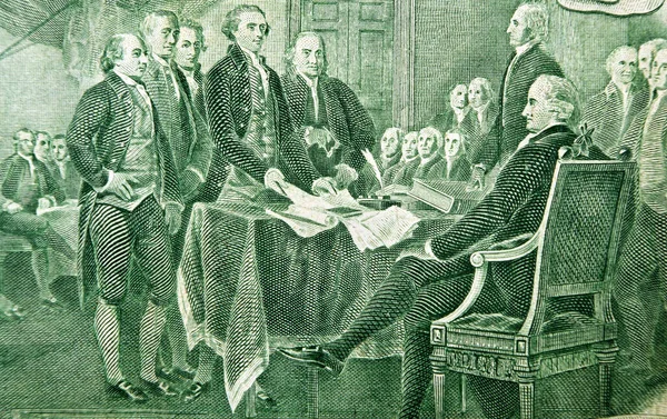 Declaración Independencia Los Estados Unidos América Firma Declaración Independencia Los — Foto de Stock