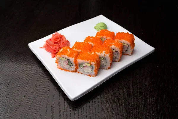 Sushi White Plate — Stock Photo, Image