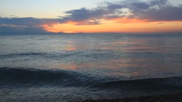 Alba Sul Mar Mediterraneo Antalya — Video Stock