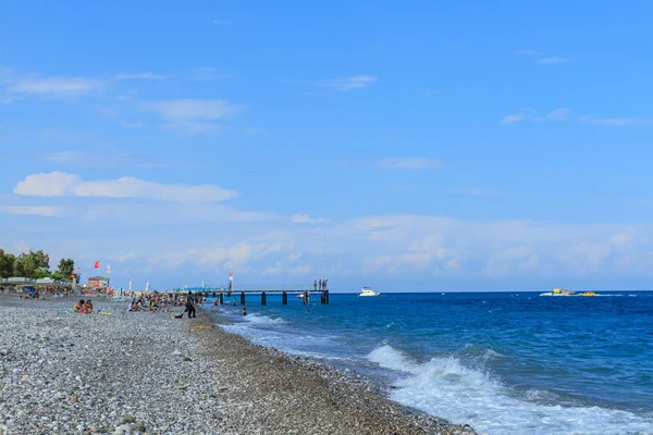 Kiris Turchia Giugno 2018 Mare Mediterraneo Spiaggia Resort Kiris Turchia — Foto Stock