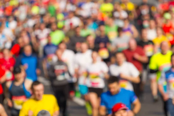 Groep Marathon atleten die lopen — Stockfoto