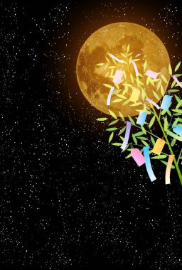 Tanabata bambu yaz arka plan