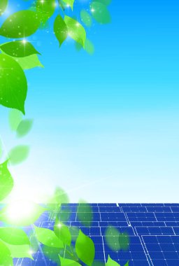 Güneş enerjisi üretimi enerji arka plan