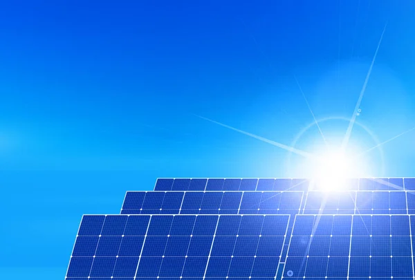 Solar Power Generation Energi Bakgrund — Stock vektor