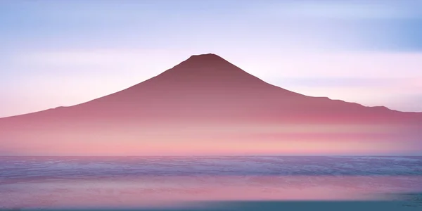 Fuji Ωκεανό Τοπίο Φόντου — Διανυσματικό Αρχείο