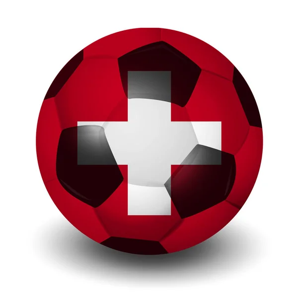 スイスのサッカー国アイコン — ストックベクタ
