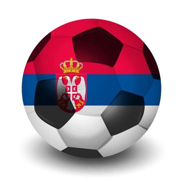 Serbia Football Country Icon — Stock Vector