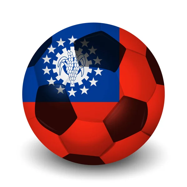 ミャンマー サッカー国アイコン — ストックベクタ