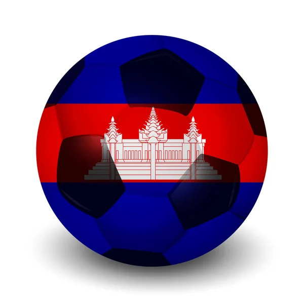 Cambodja Voetbal Land Pictogram — Stockvector