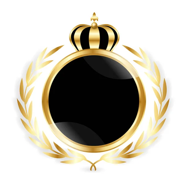 Crown Medal Gold Icon — Stock Vector