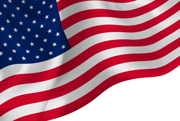 Bandeira Americana Fundo Seda —  Vetores de Stock