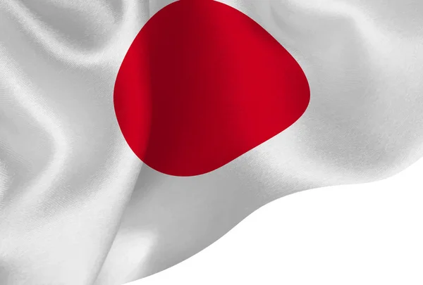 Japanische Flagge Seide Hintergrund — Stockvektor