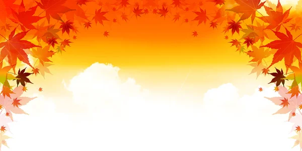 Otoño Hojas Otoño Paisaje Fondo — Vector de stock