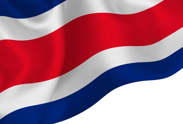 Costa Rica Nationale Vlag Achtergrond — Stockvector