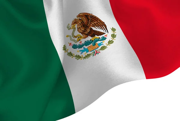 メキシコ国旗背景 — ストックベクタ