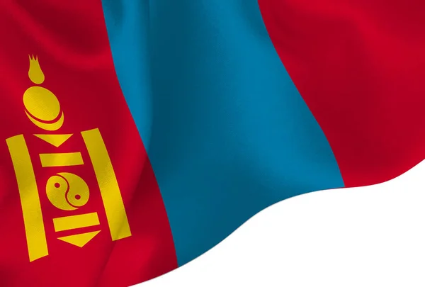 Mongolia Bandera Nacional Fondo — Vector de stock