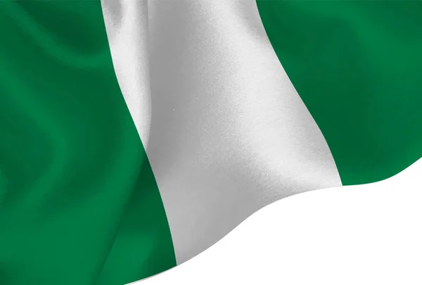 Pozadí Státní Vlajka Nigérie — Stockový vektor