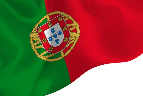 Portugal Nationale Vlag Achtergrond — Stockvector