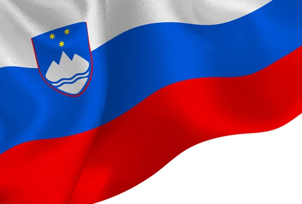 Slovenia National Flag Background — Stock Vector