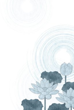 Lotus büyüyen Kartpostal arka plan