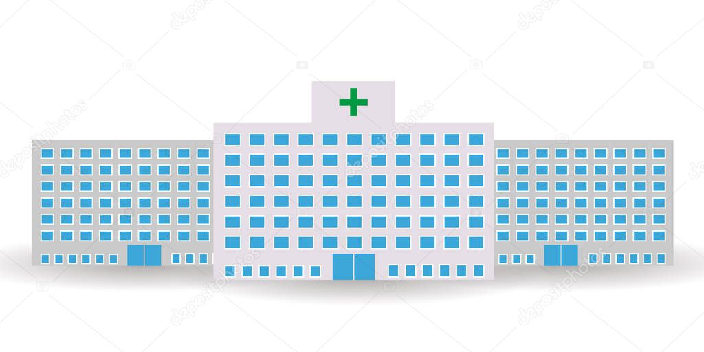 Hospital building window icon