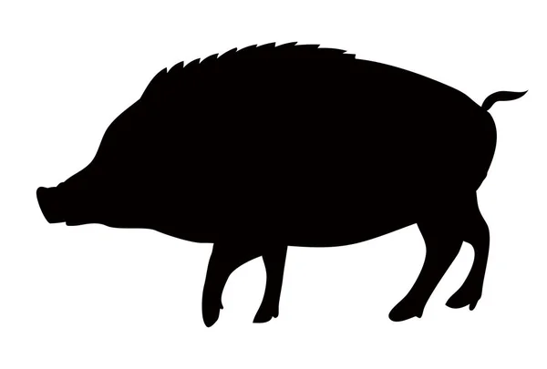 Wildschwein Neujahrskarte Tier Symbol — Stockvektor