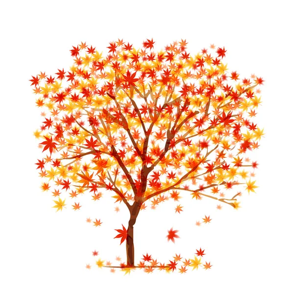 Outono Folha Árvore Ícone — Vetor de Stock