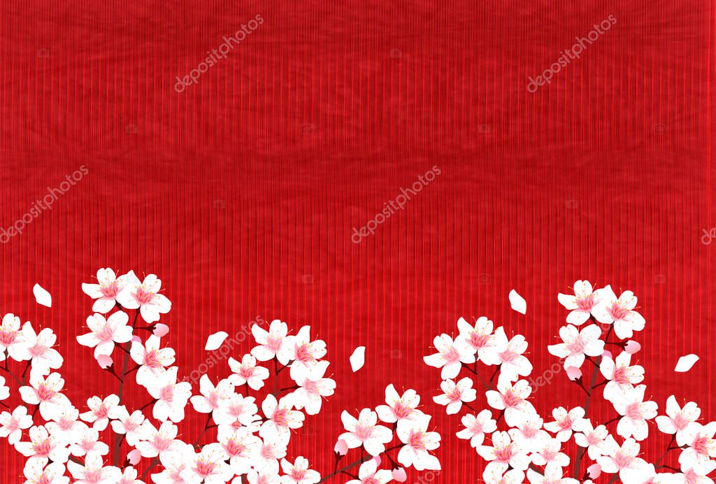 Sakura Spring New Year card background