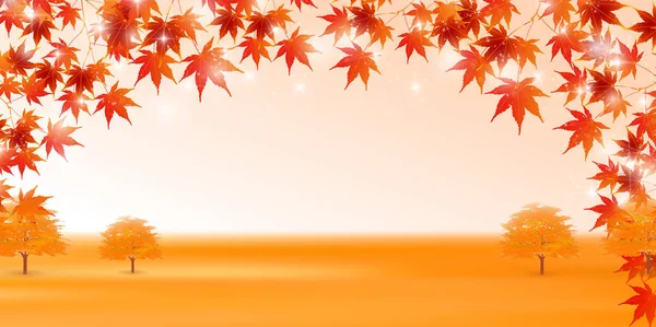 Herbst Blätter Herbst Hintergrund — Stockvektor