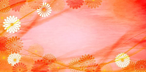 Хризантема Осенний Цветочный Фон — стоковый вектор