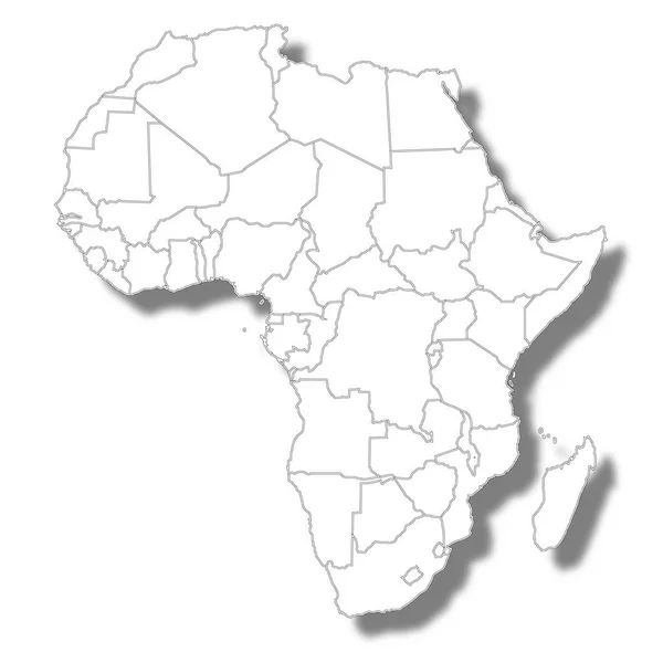 Africa Mappa Del Paese Icona — Vettoriale Stock