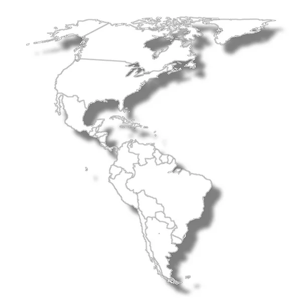 Icono Del Mapa Del País América — Vector de stock