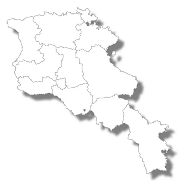 Armenia Mapa Del País Icono — Vector de stock