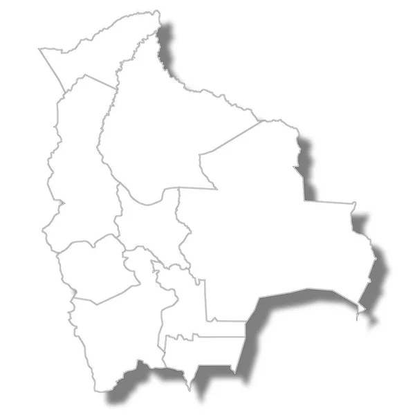 玻利维亚国家地图图标 — 图库矢量图片