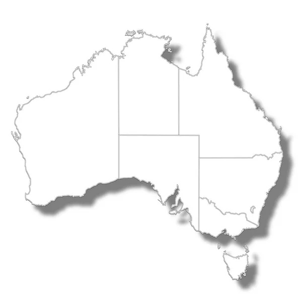 オーストラリア国地図アイコン — ストックベクタ