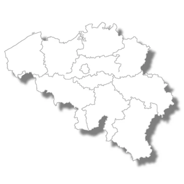 Ikone Der Belgischen Landkarte — Stockvektor
