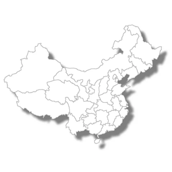 Ikonę Mapy Kraju Chiny — Wektor stockowy