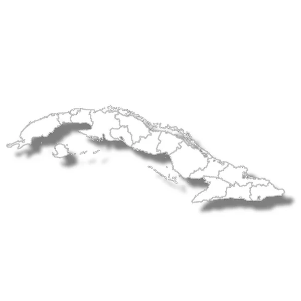 古巴国家地图图标 — 图库矢量图片