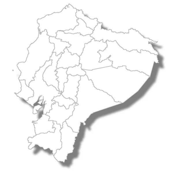 厄瓜多尔国家地图图标 — 图库矢量图片