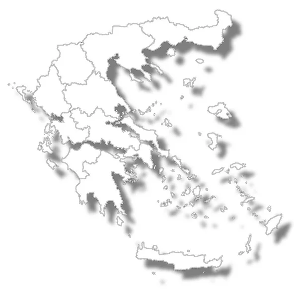 Grécia Mapa País Ícone — Vetor de Stock