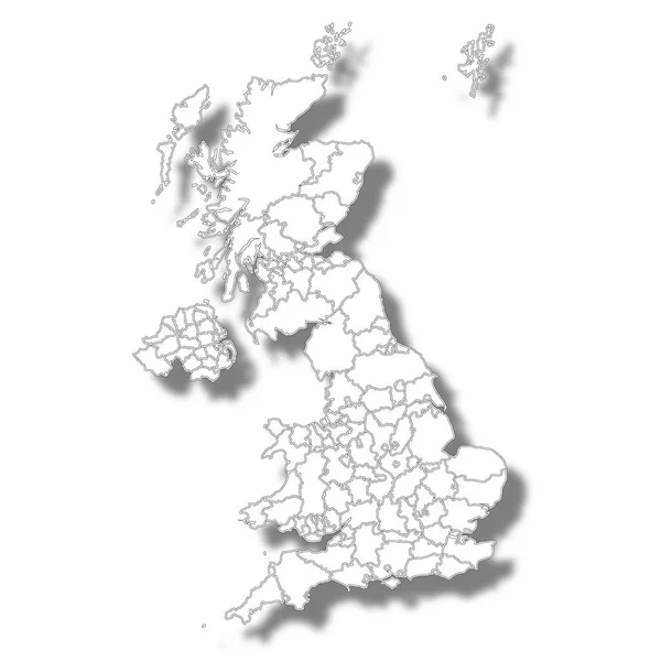 Engeland Land Kaartpictogram — Stockvector
