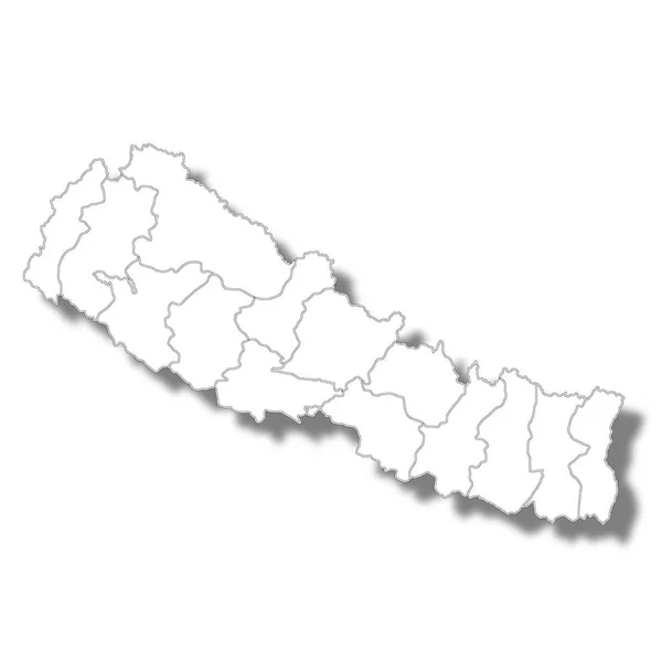 Nepal Mapa País Ícone — Vetor de Stock