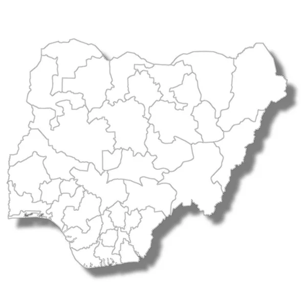 Nigeria Mapa Del País Icono — Archivo Imágenes Vectoriales