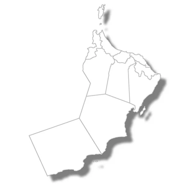 Ícone Mapa País Omã —  Vetores de Stock