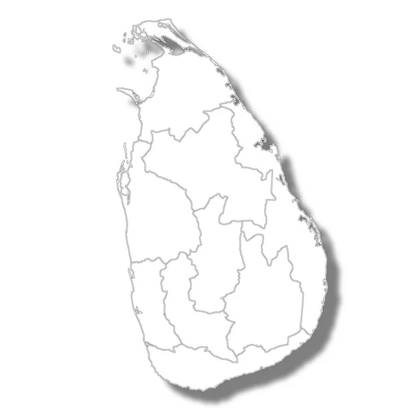 Sri Lanka Mapa País Ícone — Vetor de Stock