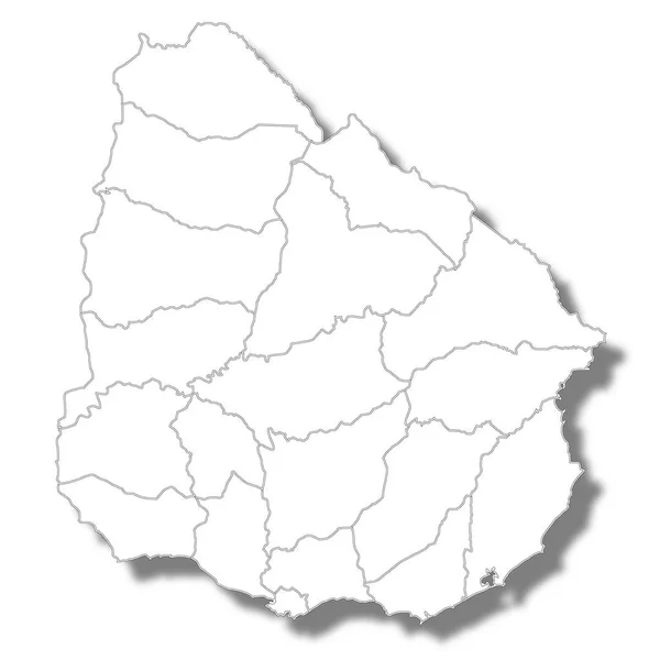 Uruguay Land Karta Ikon — Stock vektor