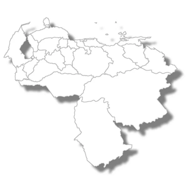 Venezuela Ícone Mapa País — Vetor de Stock